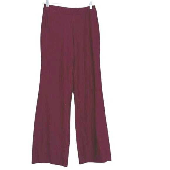 Xersion Burgundy Fitted High-Waisted Wide-Leg Pants Size Small Polyester/Spandex - Picture 1 of 11